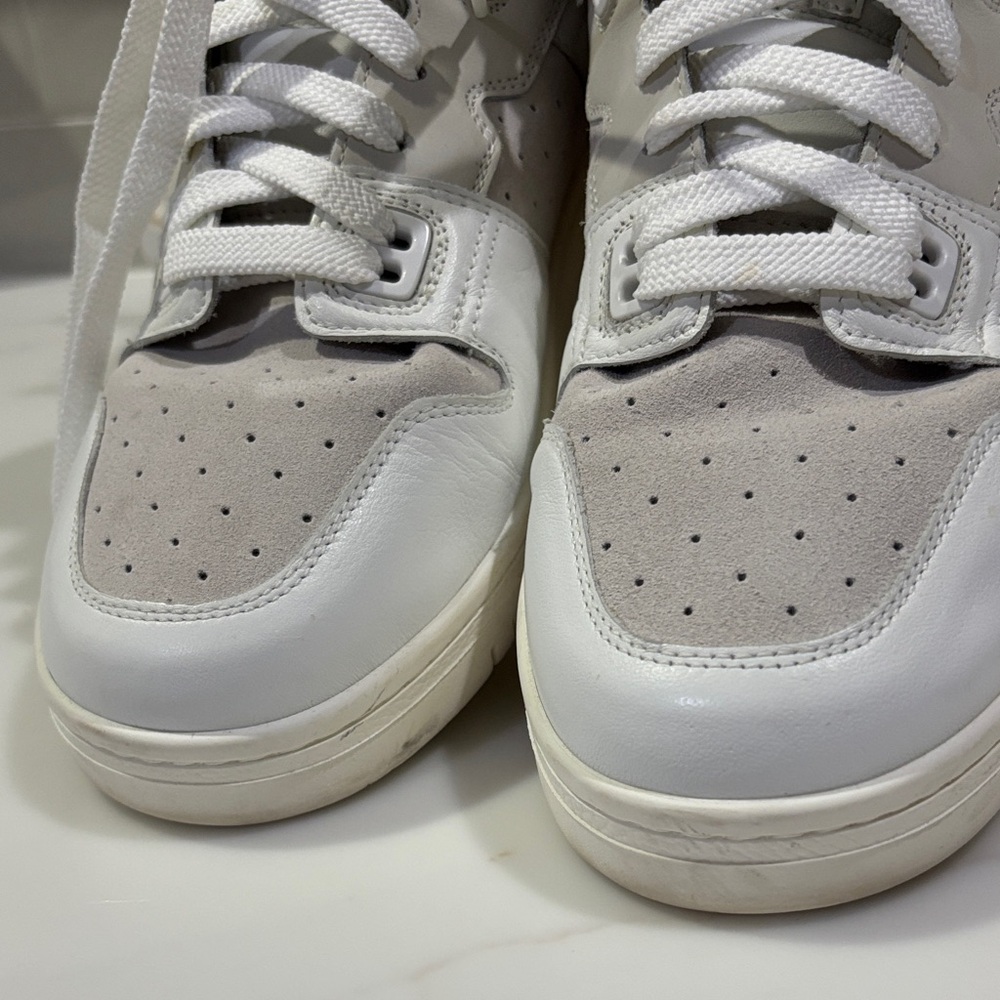 Acne White and Gray High-Top Sneakers - Picture 5 of 11